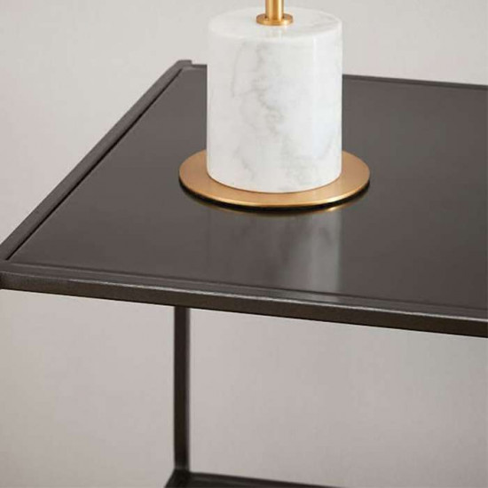 SIMP Two Layers with Grids Metal Shelf, Matt Black SIMP Two Layers with Grids Metal Shelf, Matt Black